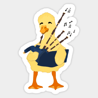 Bagpipe Duck Sticker